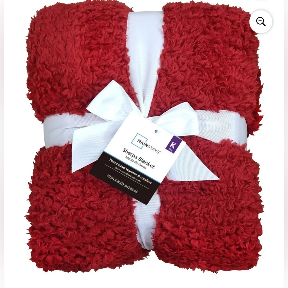 NEW Mainstays Faux Shearling Blanket
Color Red KING AND FULL/QUEEN - Picture 4 of 5